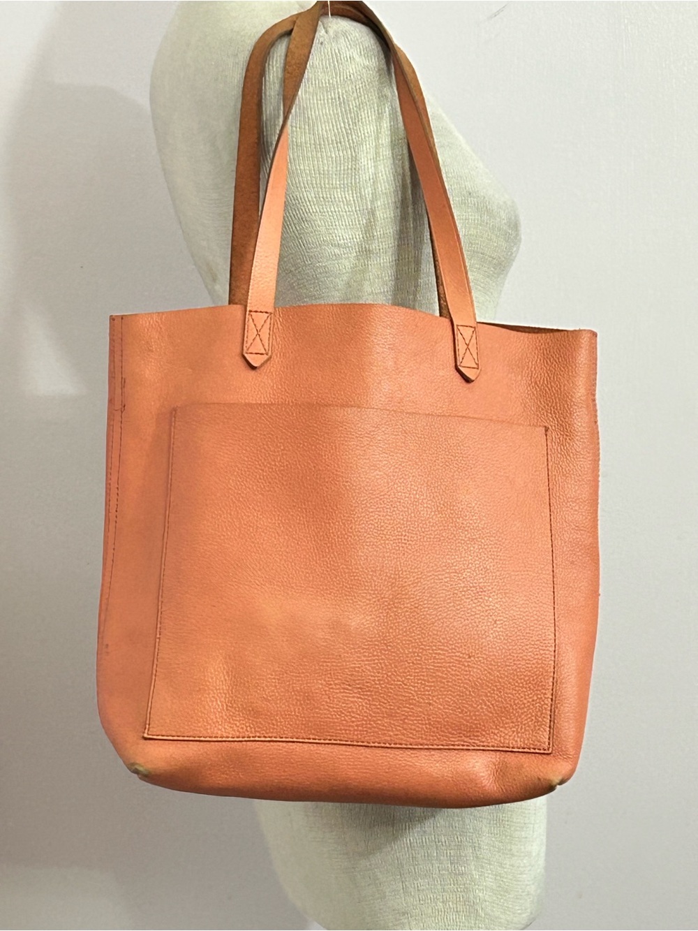 Madewell Coral Leather Tote Bag - Fair